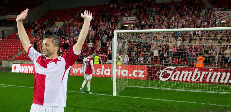 David Hubek vstelil v utkn svou prvn branku za Slavii.